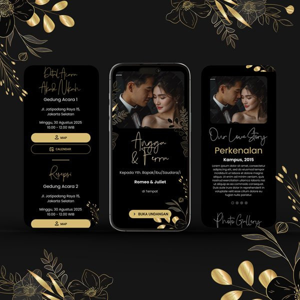 Undangan Digital - Golden Luxe
